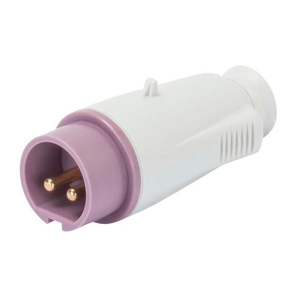 STRAIGHT PLUG - IP44 - 2P 32A 20-25V 50-60HZ - VIOLET - n.r. - SCREW WIRING image 2