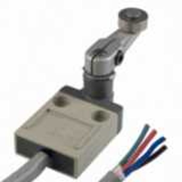 Compact enclosed limit switch, Roller lever, 4 A 30 VDC, 3m VCTF oil-r image 1