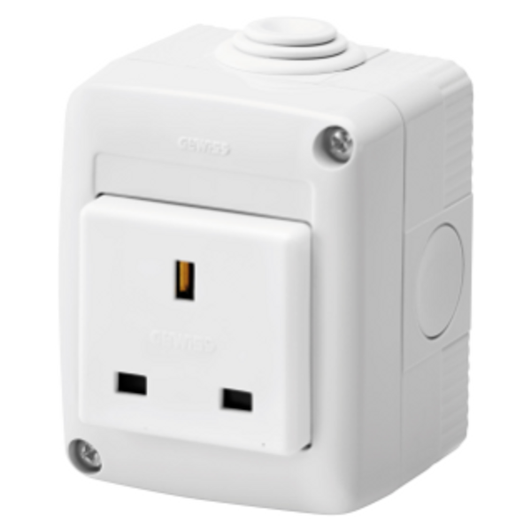 PROTECTED ENCLOSURE COMPLETE WITH SYSTEM DEVICES - WITH SOCKET-OUTLET 2P+E 13 A - BRITISH STANDARD - IP40 - RGREY RAL 7035 image 1