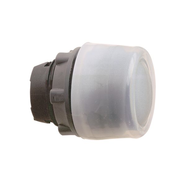 Head for non illuminated push button, Harmony XB5, XB4, black flush pushbutton Ø22 mm spring return unmarked image 1