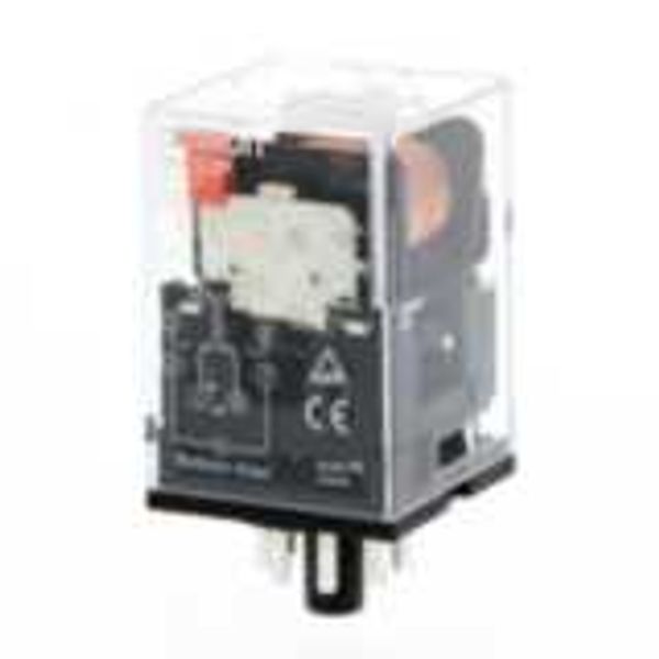 Relay, plug-in, 8-pin, DPDT, 10 A, mech indicator image 3