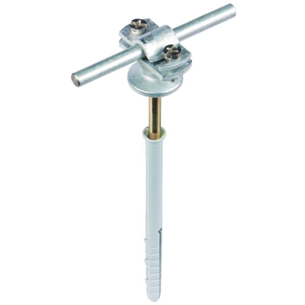 Conductor holder with flange ZDC for Rd 7-10mm St/tZn with frame dowel image 1