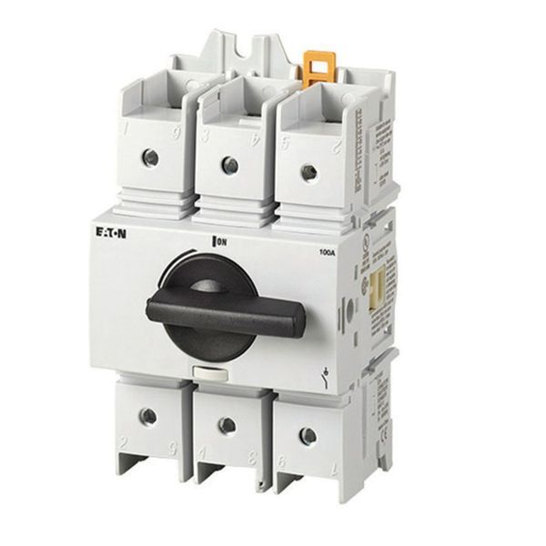 Switch-disconnector, R9, UL98, 100 A, service distribution board mounting, 3 pole, With black rotary handle image 5