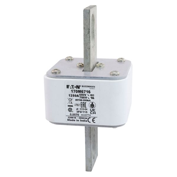 Fuse-link, high speed, 1250 A, AC 690 V, size 3, 67 x 92 x 155 mm, aR, IEC, UL image 18