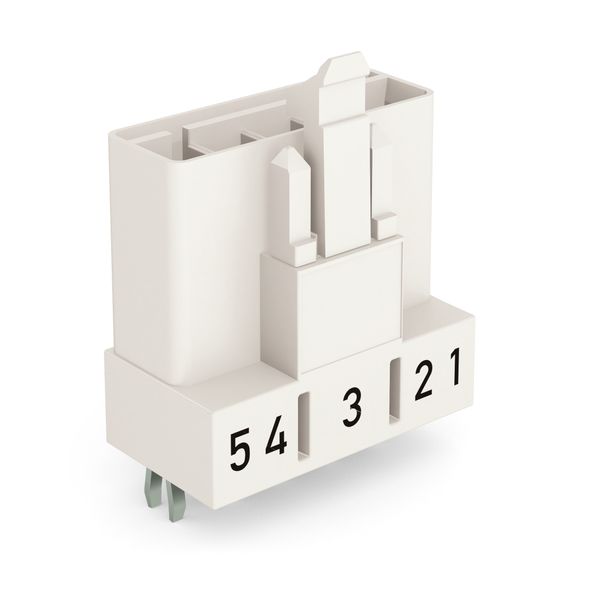 Plug for PCBs straight 5-pole white image 1