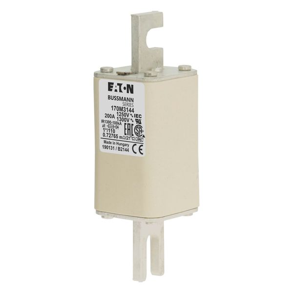 Fuse-link, high speed, 200 A, AC 1250 V, compact size 1, 45 x 45 x 138 mm, aR, DIN, IEC, single indicator image 4