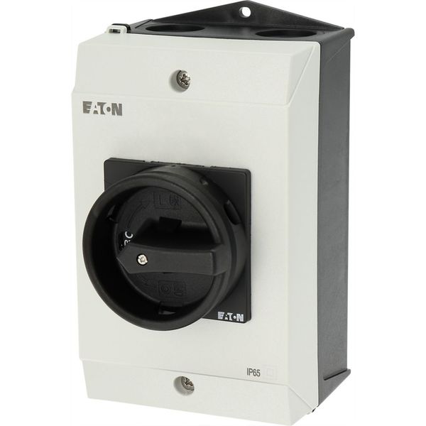 Safety switch, P1, 25 A, 3 pole, 1 N/O, 1 N/C, STOP function, With black rotary handle and locking ring, Lockable in position 0 with cover interlock, image 36