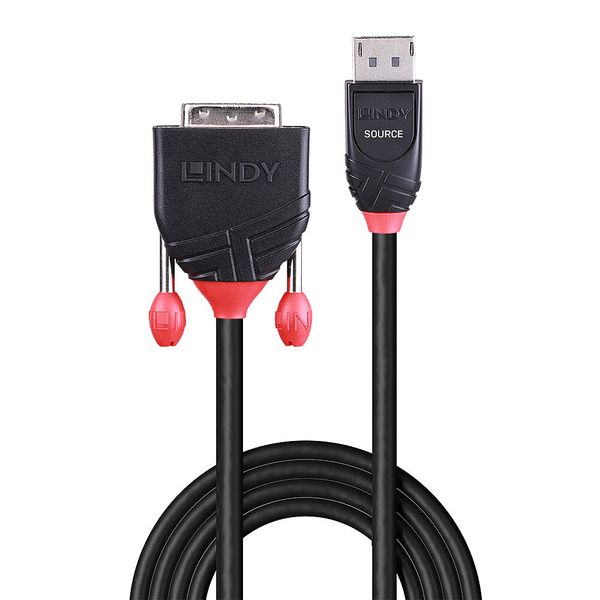 2m DisplayPort to DVI-D Adapter Cable Connects a single DisplayPort device to a DVI-D Display with a maximum resolution upto 1920x1200@60Hz image 2