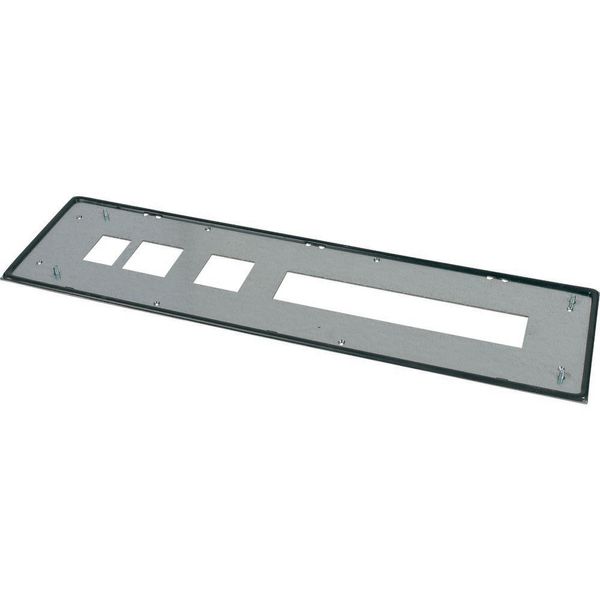 Front plate, steel, sealed, H=75mm, grey image 3