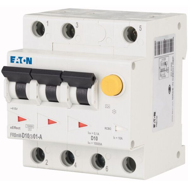 RCD/MCB combination, 10 A, 100 mA, MCB trip characteristic: D, 3p, RCD trip characteristic: A image 3