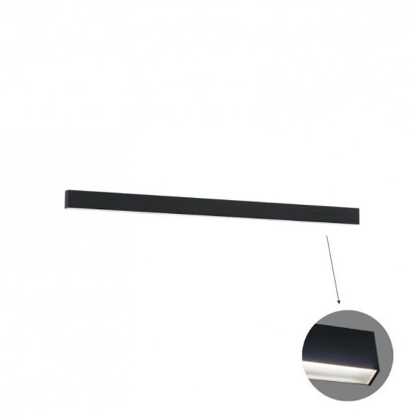 Linear Wall Lamp L1700 3000K Black Microprismatic image 1