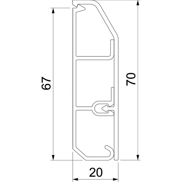 SL 2070 rws Skirting trunking SL Set 20x70 9010 image 2