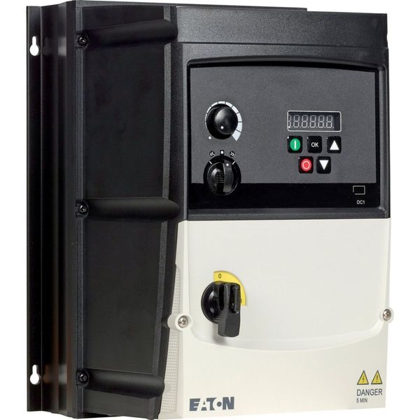 Variable frequency drive, 230 V AC, 1-phase, 15.3 A, 4 kW, IP66/NEMA 4X, Radio interference suppression filter, Brake chopper, 7-digital display assem image 11