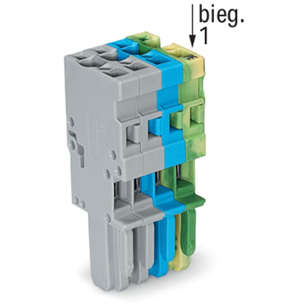 1-conductor female connector CAGE CLAMP® 4 mm² gray, green-yellow, gra image 4
