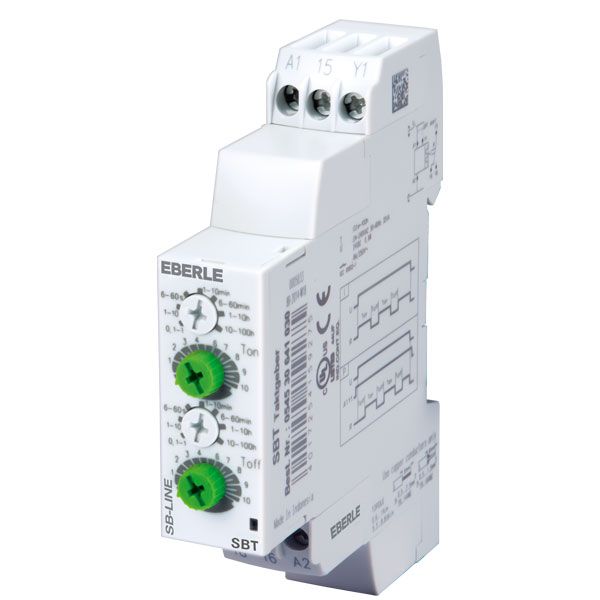 Zeitrelais AC 24...240V/DC 24V 50/60 Hz, 8 A, 1Wechsler, 0,1 sec.-100 Std. image 1