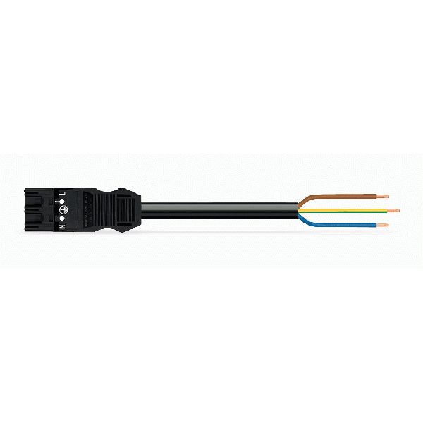 pre-assembled connecting cable;Eca;Plug/open-ended;black image 2