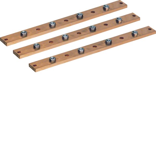 Busbar, universN, 40x10mm, 3pcs. image 1