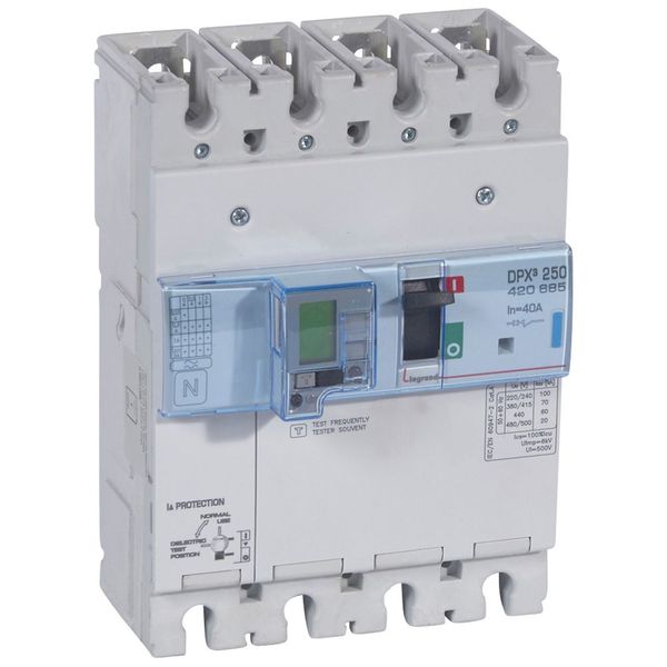 MCCB electronic + energy metering + e.l.c.bs - DPX³ 250 - Icu 70 kA - 4P - 40 A image 2