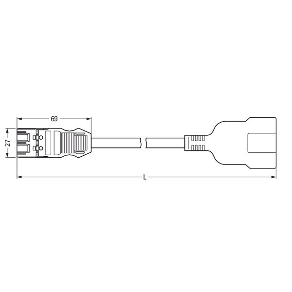 pre-assembled adapter cable;Plug/SCHUKO coupler;3-pole;white image 5