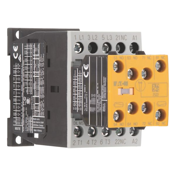 Safety contactor, 380 V 400 V: 3 kW, 2 N/O, 3 NC, 230 V 50 Hz, 240 V 60 Hz, AC operation, Screw terminals, With mirror contact (not for microswitches) image 11
