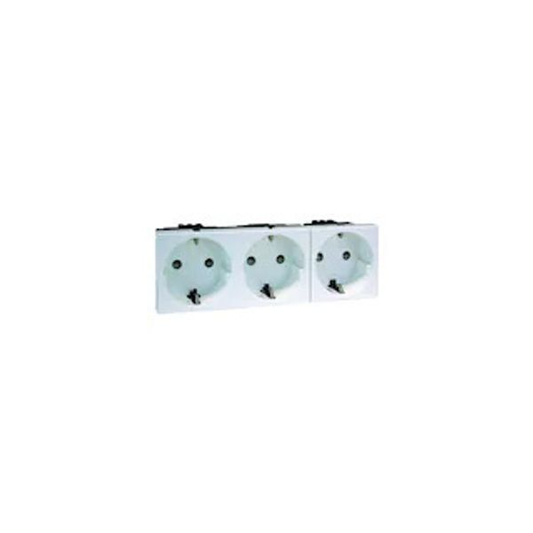PEHA SCHUKO Concept 45 socket outlet 135 mm wide with screwless terminals Signal image 1