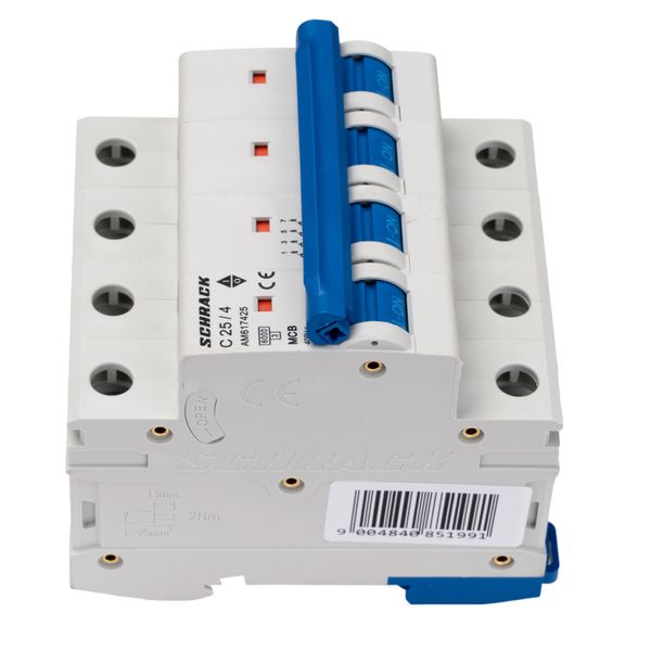 Miniature Circuit Breaker (MCB) AMPARO 6kA, C 25A, 4-pole image 4