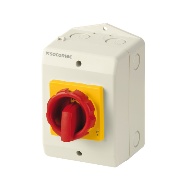 Load break switch COMO 3P 80A enclosed yellow/red handle image 1
