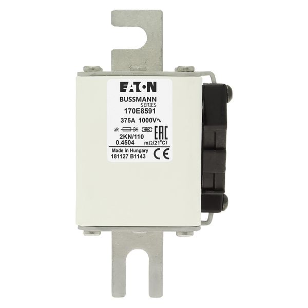 Fuse-link, high speed, 375 A, AC 1000 V, DIN 2, aR, DIN, with indicator image 8