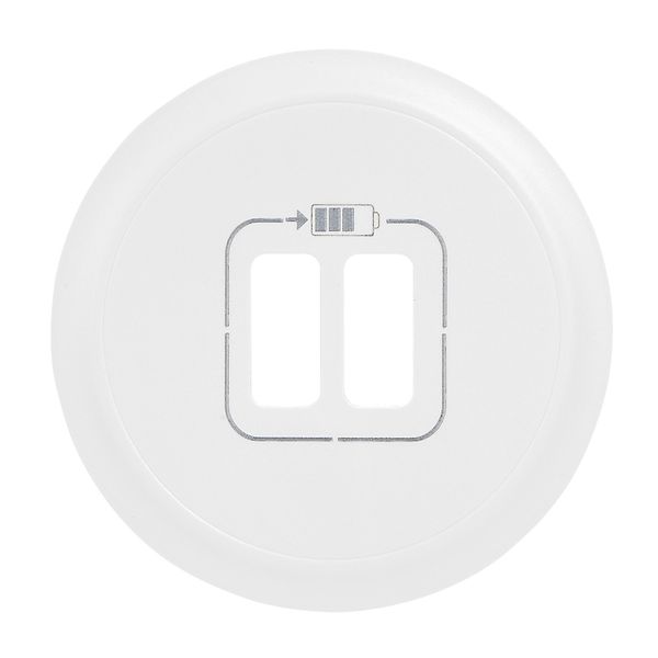 COVER PLATE USB CHARGER WHITE image 1
