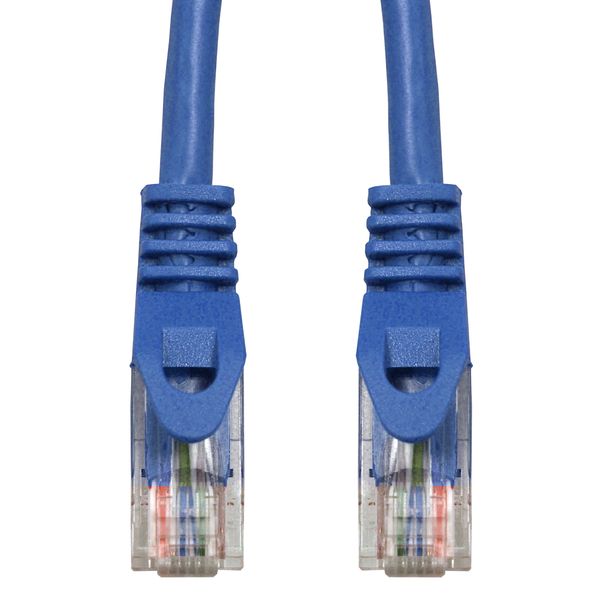 Patchcord RJ45 unshielded, Cat.5e, PVC, blue, 10.0m image 2