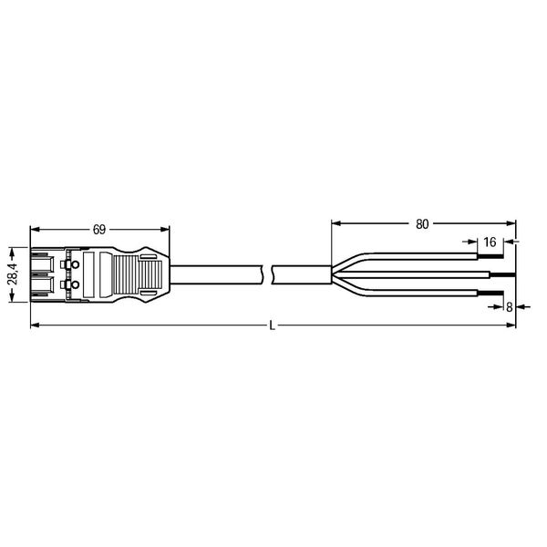 pre-assembled connecting cable B2ca Plug/open-ended black image 4