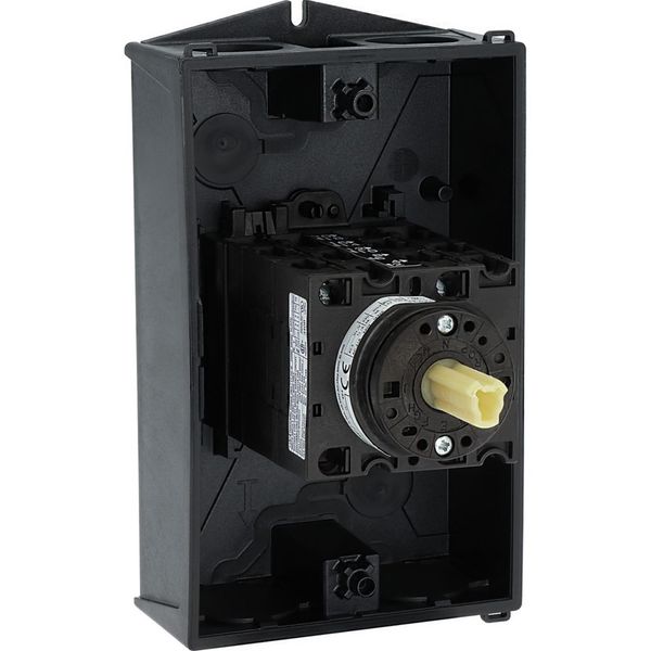 Reversing star-delta switches, T3, 32 A, surface mounting, 5 contact unit(s), Contacts: 10, 60 °, maintained, With 0 (Off) position, D-Y-0-Y-D, Design image 64