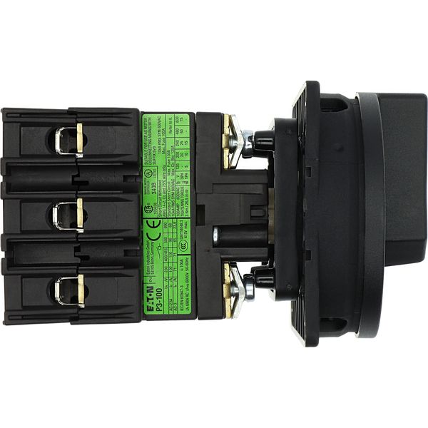 Main switch, P3, 100 A, rear mounting, 3 pole, STOP function, With black rotary handle and locking ring, Lockable in the 0 (Off) position image 23