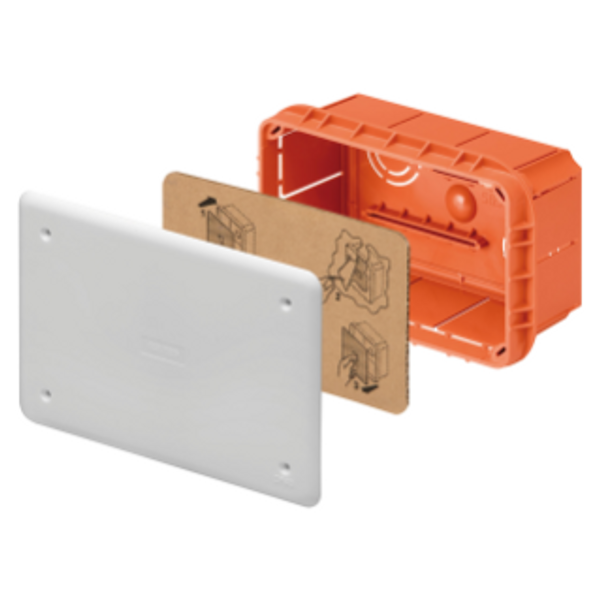 JUNCTION AND CONNECTION BOX - FOR BRICK WALLS - DIMENSIONS 152X98X70 - WHITE LID RAL9016 image 1