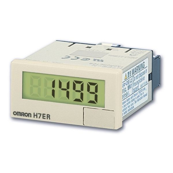 Tachometer, DIN 48x24 mm, self-powered, LCD, 4-digit, 1/60 ppr, VDC in image 3