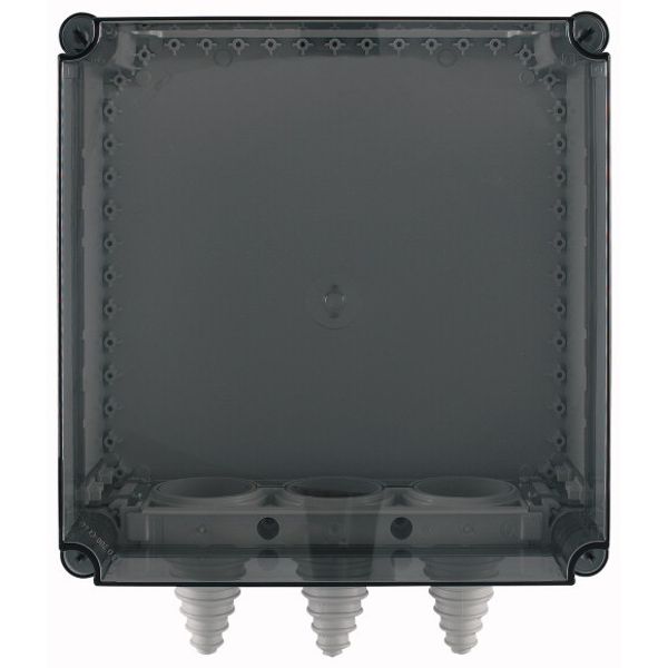 Panel enclosure, with gland plate and cable glands, HxWxD=375x375x225mm image 1