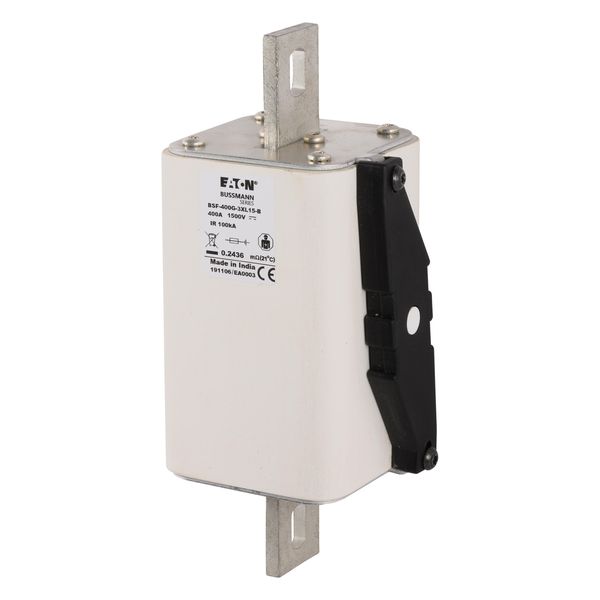 Fuse-link, high speed, 400 A, DC 1500 V, 3L, 74 x 91 x 201 mm, gBat, IEC, bolted connection image 2