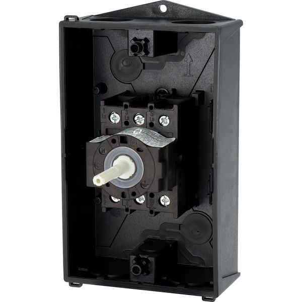 Safety switch, P1, 25 A, 3 pole, STOP function, With black rotary handle and locking ring, Lockable in position 0 with cover interlock, with warning l image 50