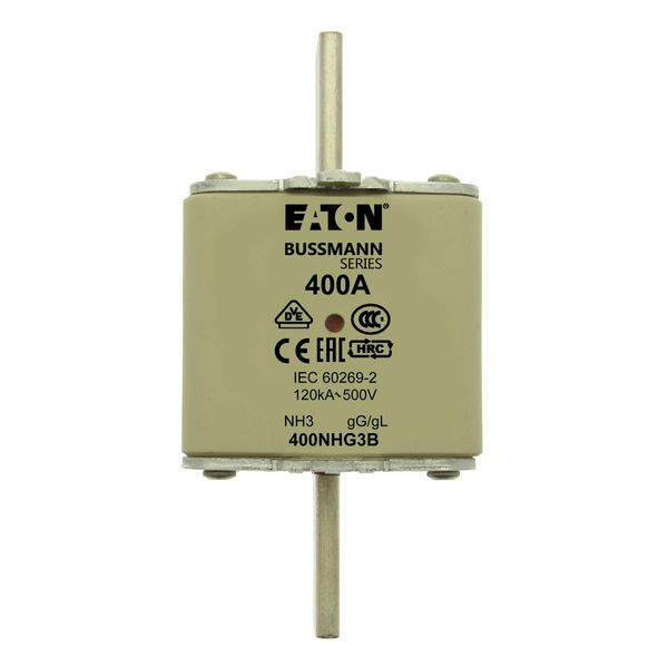 Fuse-link, low voltage, 400 A, AC 500 V, NH3, gL/gG, IEC, dual indicator image 16