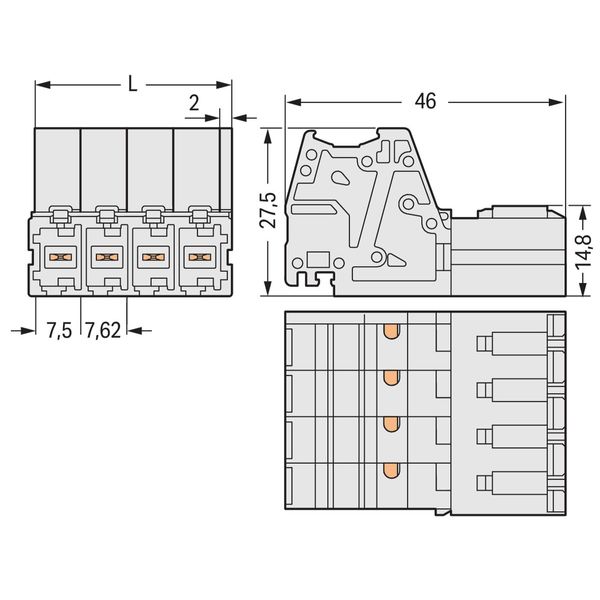 831-3205/000-9032 1-conductor male connector; Push-in CAGE CLAMP®; 10 mm² image 4