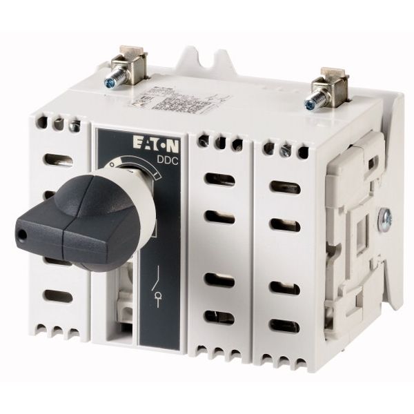 DC switch disconnector, 63 A, 2 pole, 1 N/O, 1 N/C, with grey knob, service distribution board mounting image 1