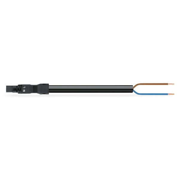 pre-assembled connecting cable;Eca;Plug/open-ended;black image 1