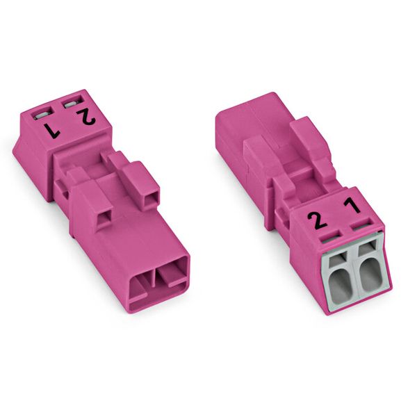 Plug 2-pole Cod. B pink image 1