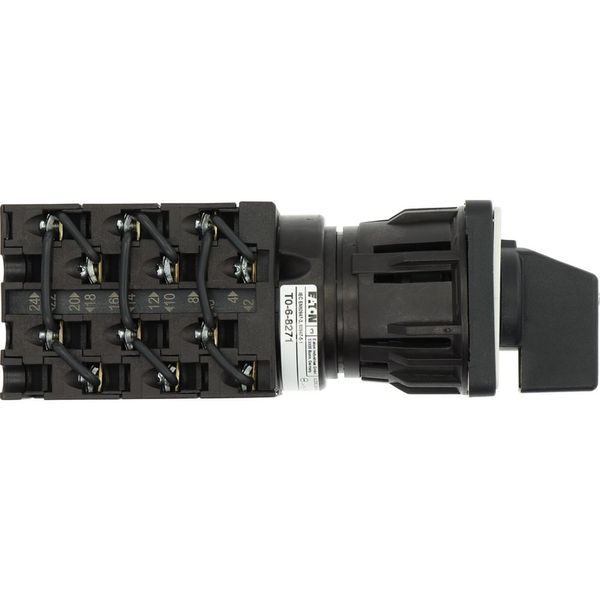 Step switches, T0, 20 A, centre mounting, 6 contact unit(s), Contacts: 12, 45 °, maintained, Without 0 (Off) position, 1-4, Design number 8271 image 22