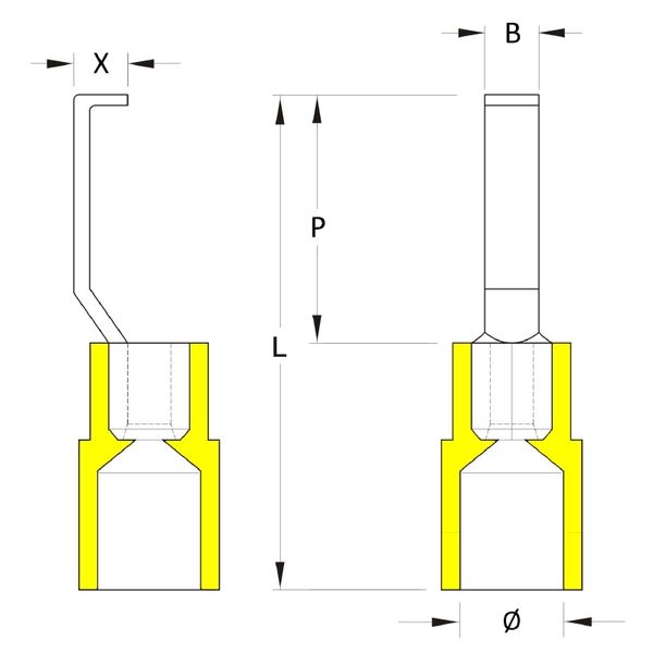 Cable lug, Insulation: Available, Conductor cross-section, max.: 6 mm² image 1