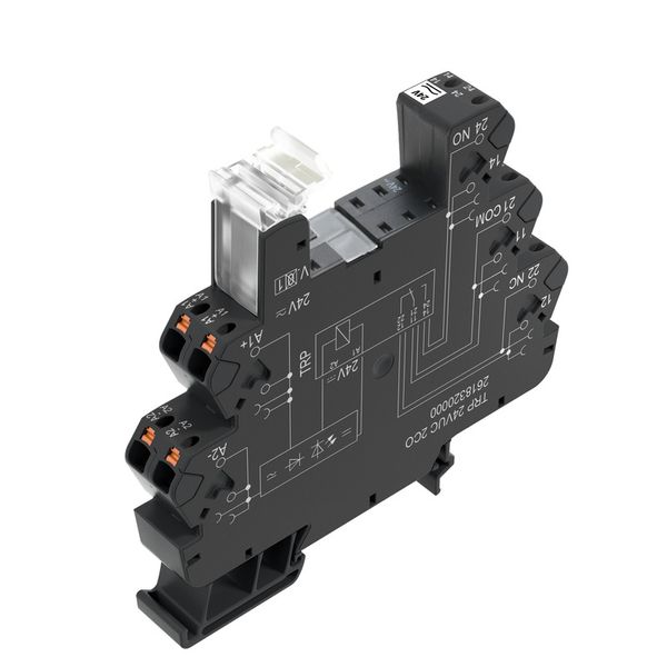 Relay socket, IP20, 24 V UC ±10 %, Rectifier, 2 CO contact , 10 A, PUS image 1