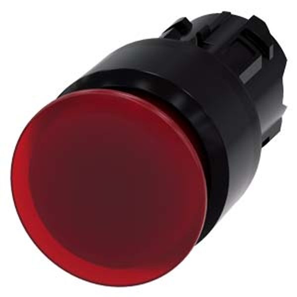 Illuminated mushroom pushbutton, 22 mm, round, plastic, red, 30 mm, latching, 3SU1001-1AA20-0AA0-Z Y10 image 2