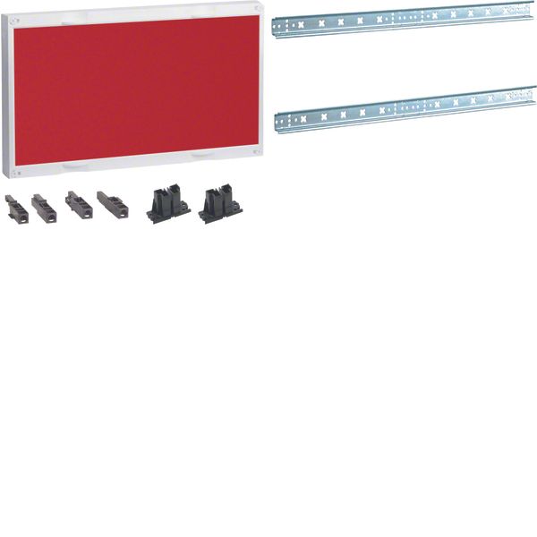 Assembly unit, universN,300x500mm,for DIN rail terminals  , red image 1