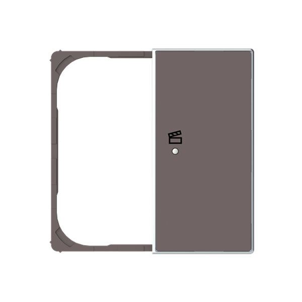 SRS-2-R-85TP Cover F@H SKY 2C.RI.Scene for Switch/push button Two-part button Brown - Sky Niessen image 1