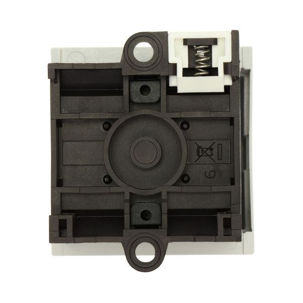 On-Off switch, T0, 20 A, service distribution board mounting, 1 contact unit(s), 2 pole, Emergency switching off function, with red thumb grip and yel image 25